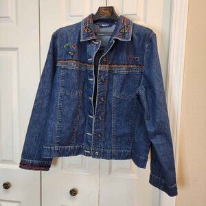 [M] Nygard‎ Sport Embellished Denim Jacket Womens Medium